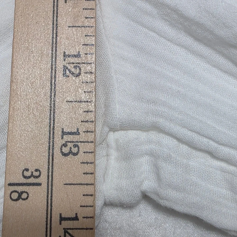 Roxy Pants Womens Medium White Cotton Gauze Wide Leg Beach Cover Up Boho